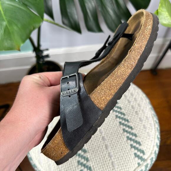 Birkenstock Gizeh Black Patent Birko Flor Thong Sandals Size 37 US 6 Regular Fit - Picture 10 of 10